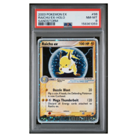 RAICHU EX-HOLO #98 SANDSTORM PSA 8 - Front