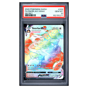 FA/SNORLAX VMAX #206 SECRET PSA 10 - Front