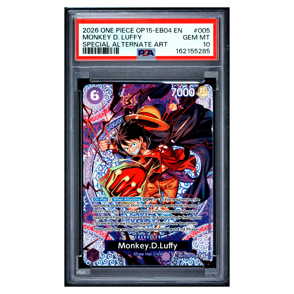 MONKEY D. LUFFY #005 SPECIAL ALTERNATE ART PSA 10 - Front