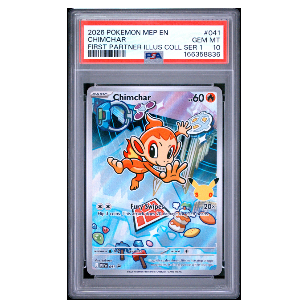 CHIMCHAR #041 FIRST PARTNER ILLUS COLL SER 1 PSA 10 - Front