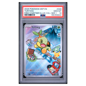 TURTWIG #040 FIRST PARTNER ILLUS COLL SER 1 PSA 10 - Front