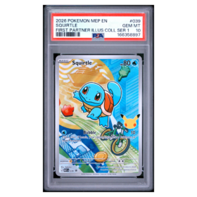 SQUIRTLE #039 FIRST PARTNER ILLUS COLL SER 1 PSA 10 - Front