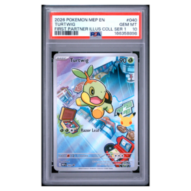 TURTWIG #040 FIRST PARTNER ILLUS COLL SER 1 PSA 10 - Front