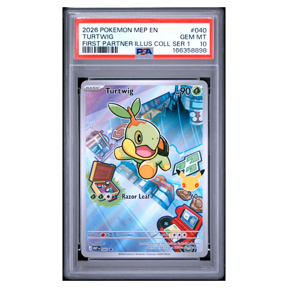 TURTWIG #040 FIRST PARTNER ILLUS COLL SER 1 PSA 10 - Front