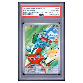 BULBASAUR #037 FIRST PARTNER ILLUS COLL SER 1 PSA 10 - Front