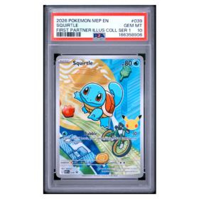 SQUIRTLE #039 FIRST PARTNER ILLUS COLL SER 1 PSA 10 - Front