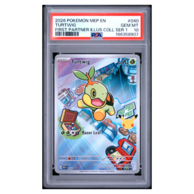 TURTWIG #040 FIRST PARTNER ILLUS COLL SER 1 PSA 10 - Front