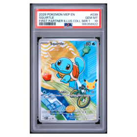 SQUIRTLE #039 FIRST PARTNER ILLUS COLL SER 1 PSA 10 - Front
