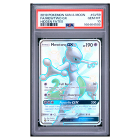 FA/MEWTWO GX #SV59 HIDDEN FATES PSA 10 - Front