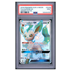 FA/LEAFEON GX #SV46 HIDDEN FATES PSA 9 - Front