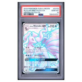 ALOLAN NINETALES GX #SV53 HIDDEN FATES-FA PSA 10 - Front
