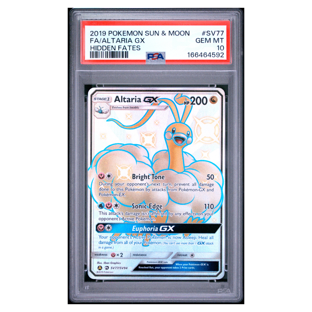 FA/ALTARIA GX #SV77 HIDDEN FATES PSA 10 - Front