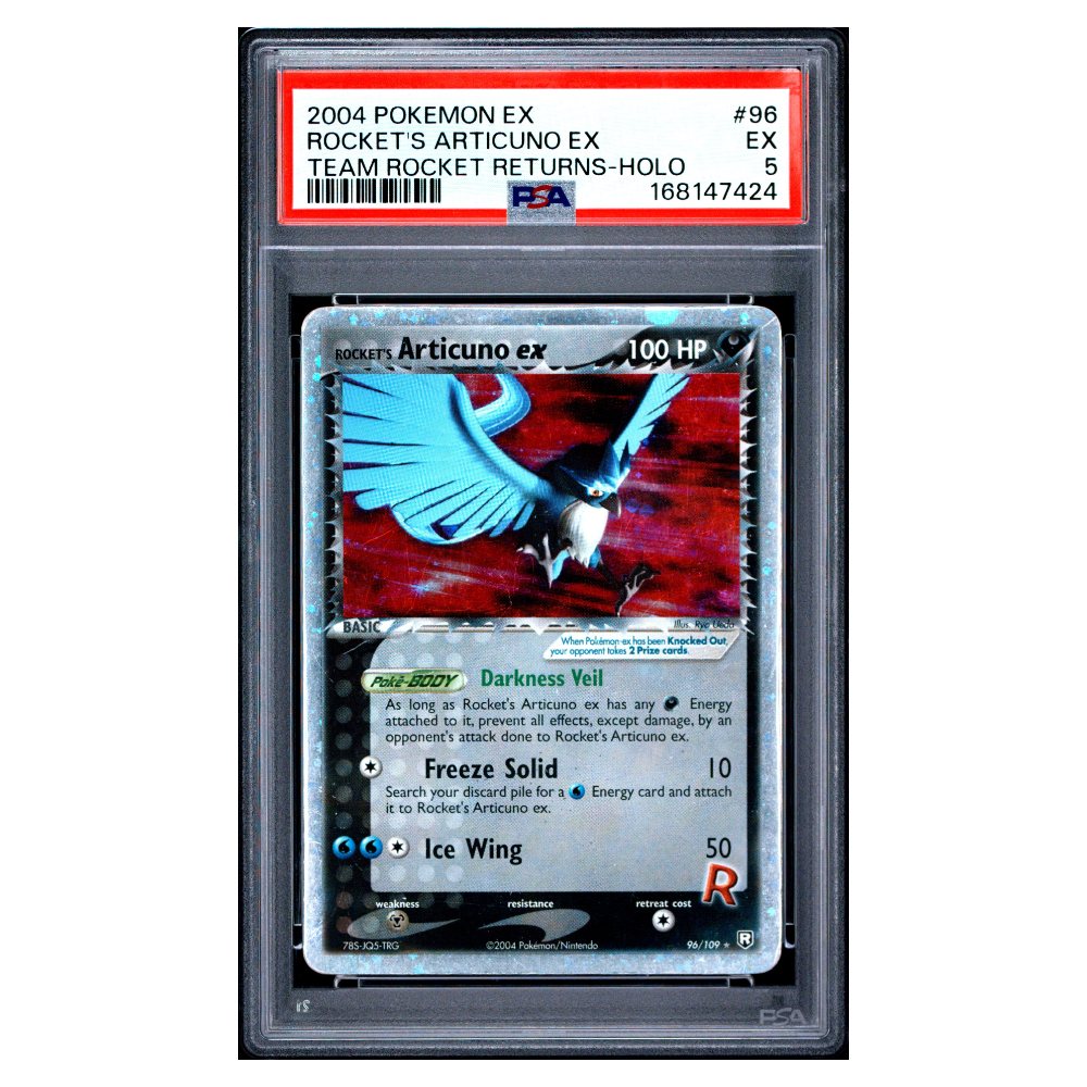 ROCKET'S ARTICUNO EX #96 TEAM ROCKET RETURNS-HOLO PSA 5 - Front