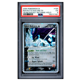 ROCKET'S SUICUNE EX #105 TEAM ROCKET RETURNS-HOLO PSA 5 - Front
