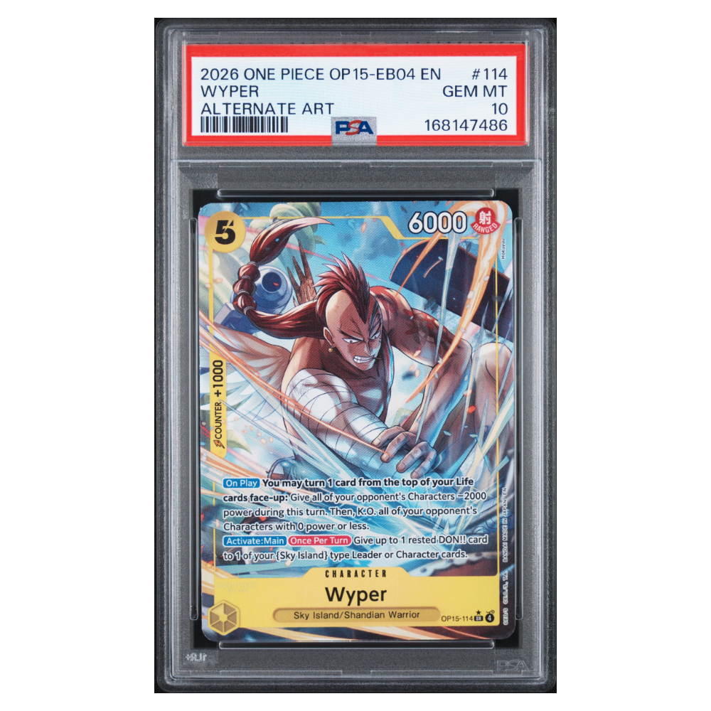 WYPER #114 ALTERNATE ART PSA 10 - Front
