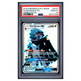 FA/DECIDUEYE GX #SV47 HIDDEN FATES PSA 10 - Front