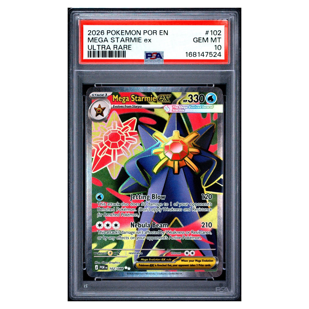 MEGA STARMIE ex #102 ULTRA RARE PSA 10 - Front