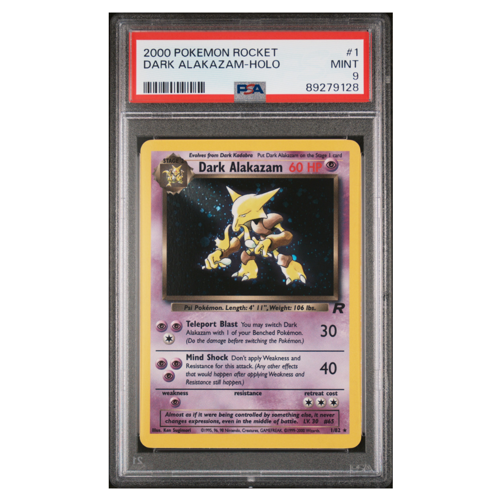 DARK ALAKAZAM-HOLO #1 PSA 9 - Front