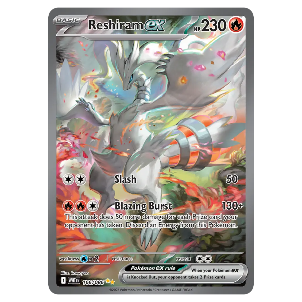 Reshiram ex #166 White Flare (NM)
