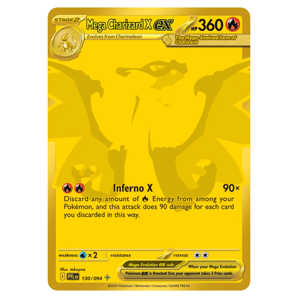 Mega Charizard X ex #130 Phantasmal Flames (NM)