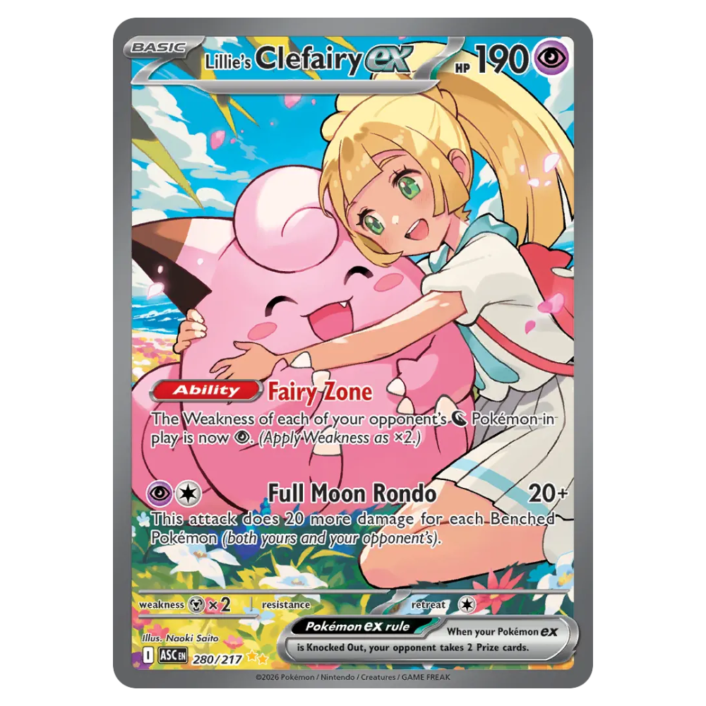 Lillie's Clefairy ex #280 Ascended Heroes (NM)