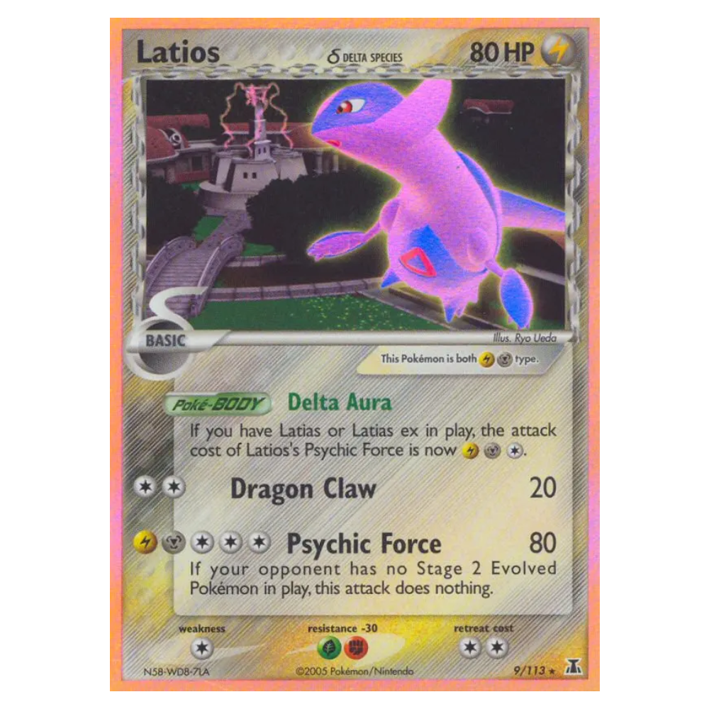 Latios δ Reverse Holo #9 Delta Species (GOOD)
