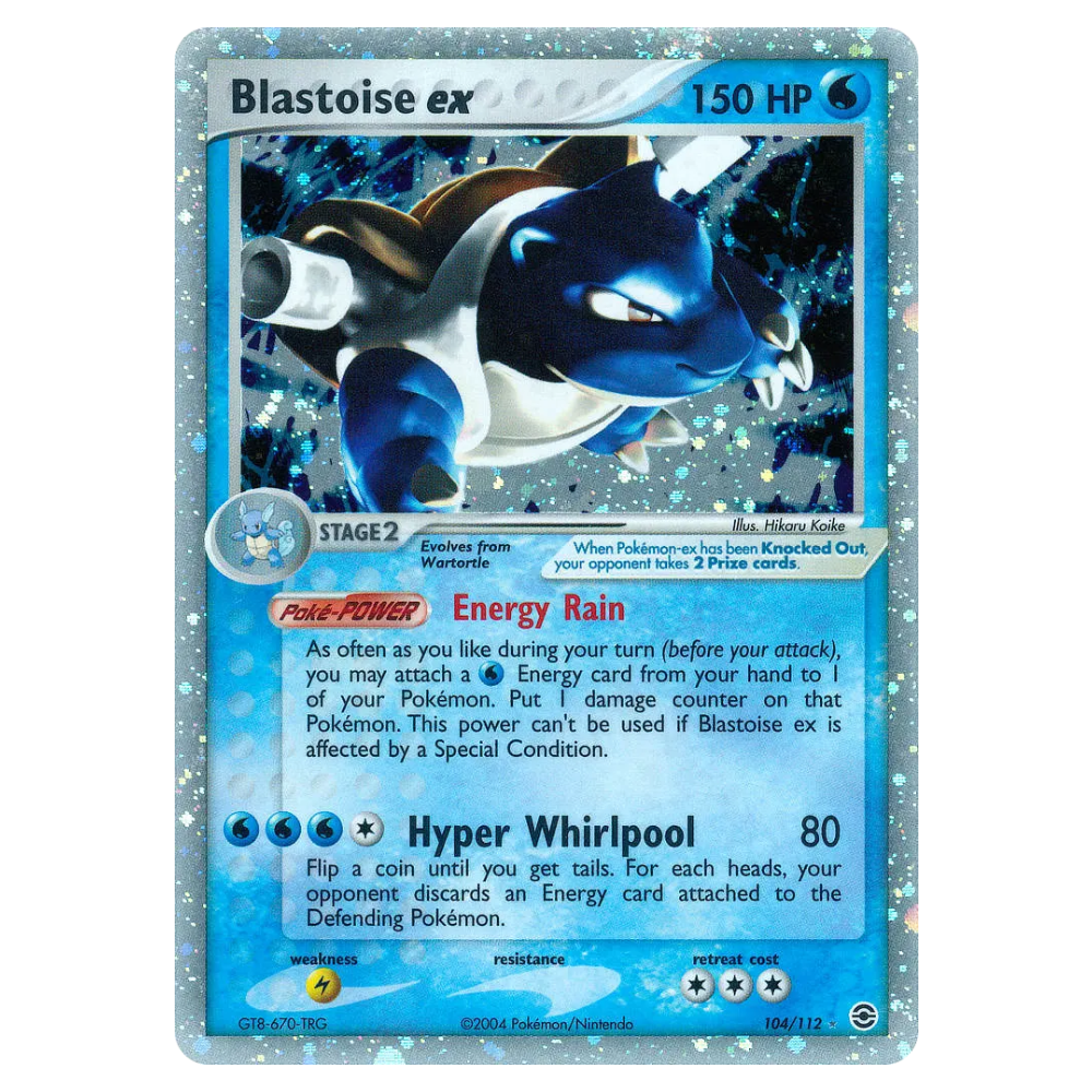 Blastoise ex #104 FireRed & LeafGreen (GOOD)