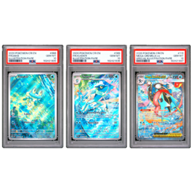 Froakie, Frogadier og Mega Greninja ex Chaos Rising PSA 10 sequential