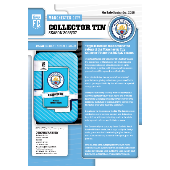 Topps Manchester City Collector Tin 2026/27 - Image 6