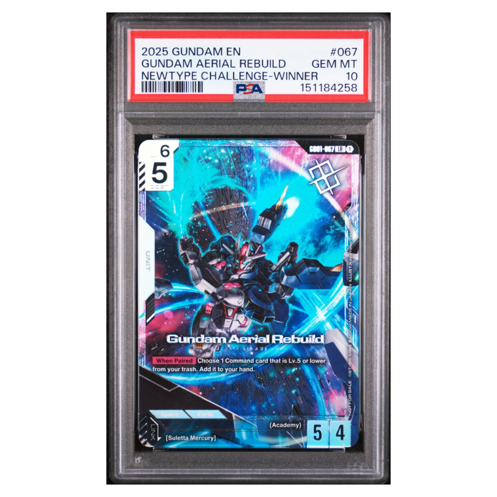 GUNDAM AERIAL REBUILD #067 NEWTYPE CHAL M1-WINNER PSA 10 - Front