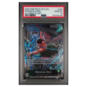 RORONOA ZORO #020 ALTERNATE ART PSA 10 - Front