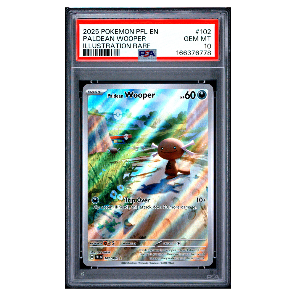 PALDEAN WOOPER #102 ILLUSTRATION RARE PSA 10 - Front