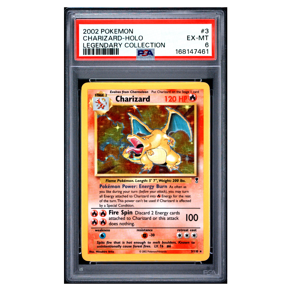 CHARIZARD-HOLO #3 LEGENDARY COLLECTION PSA 6 - Front