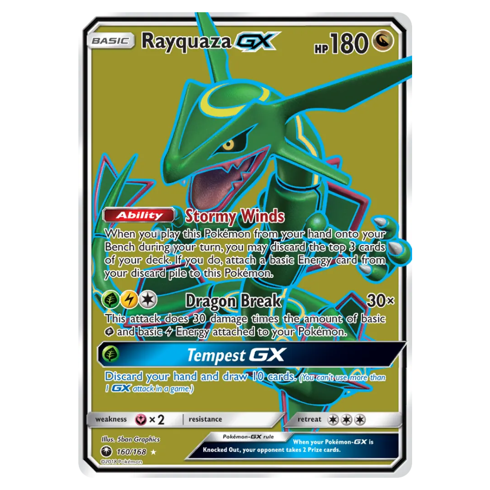 Rayquaza-GX #160 Celestial Storm (GOOD)