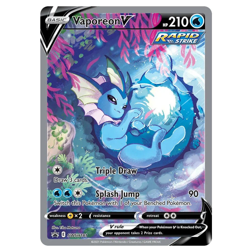 Vaporeon V #SWSH181 SWSH Black Star Promos (NM)