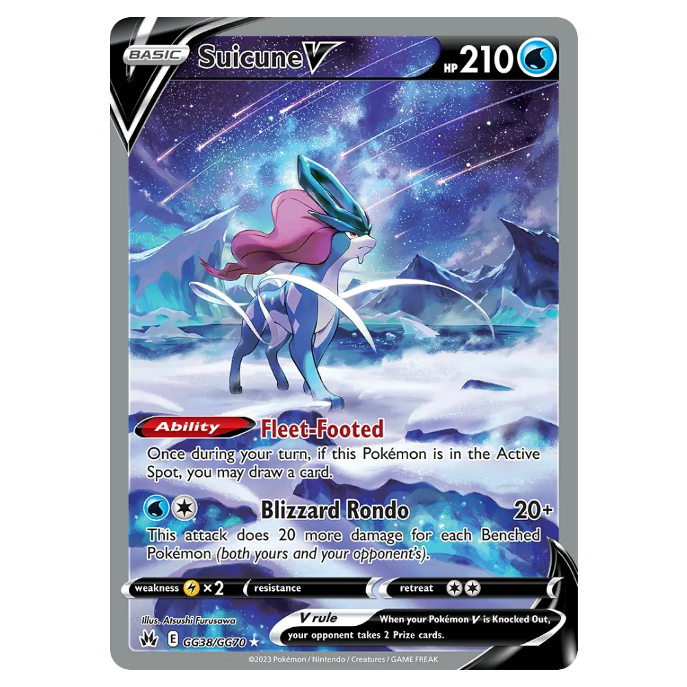Suicune V #GG38 Crown Zenith Galarian Gallery (NM)