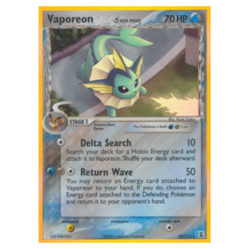 Vaporeon δ #18 Delta Species (STAMPED) (GOOD)