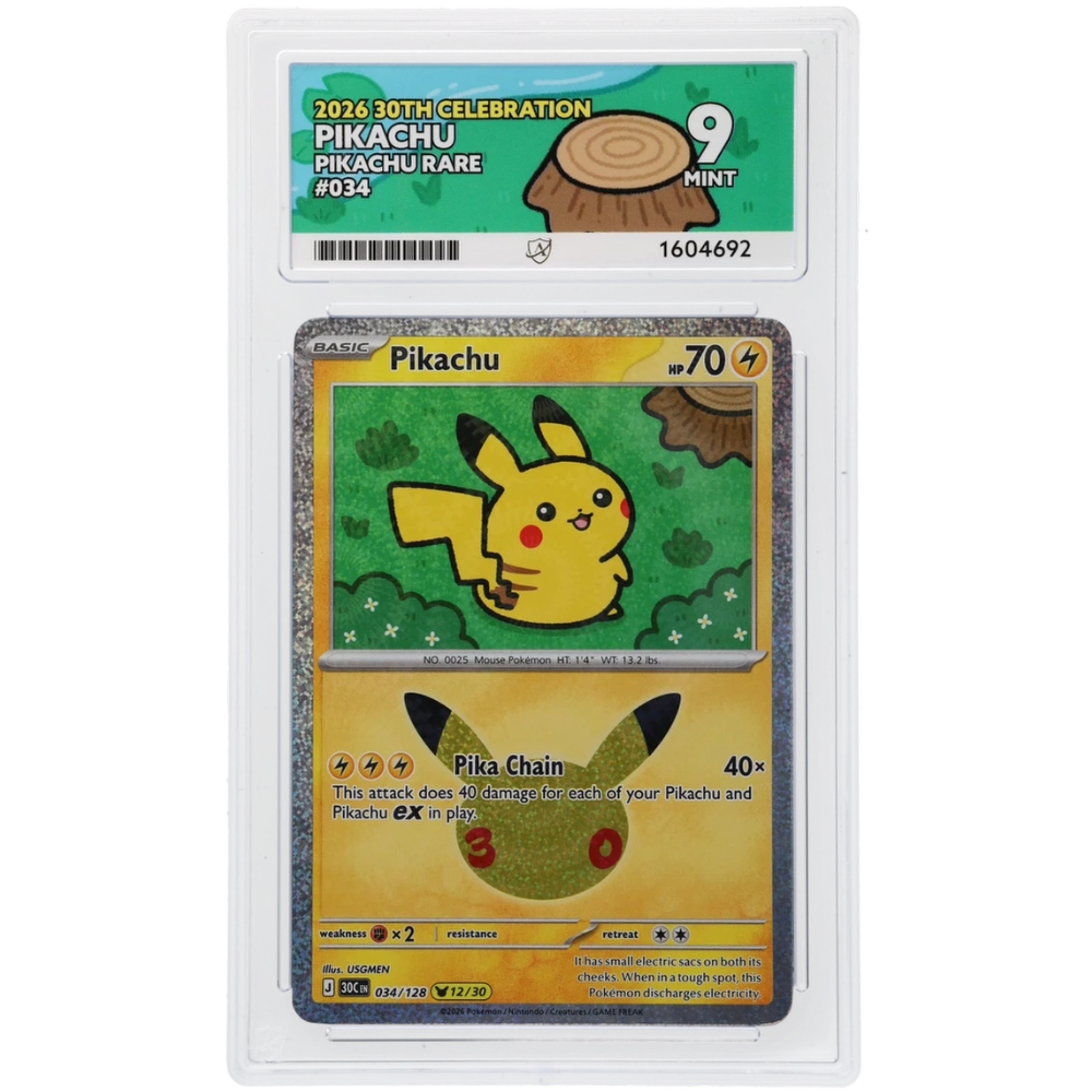 Pikachu #034/128 Pikachu Rare ACE 9 - Front