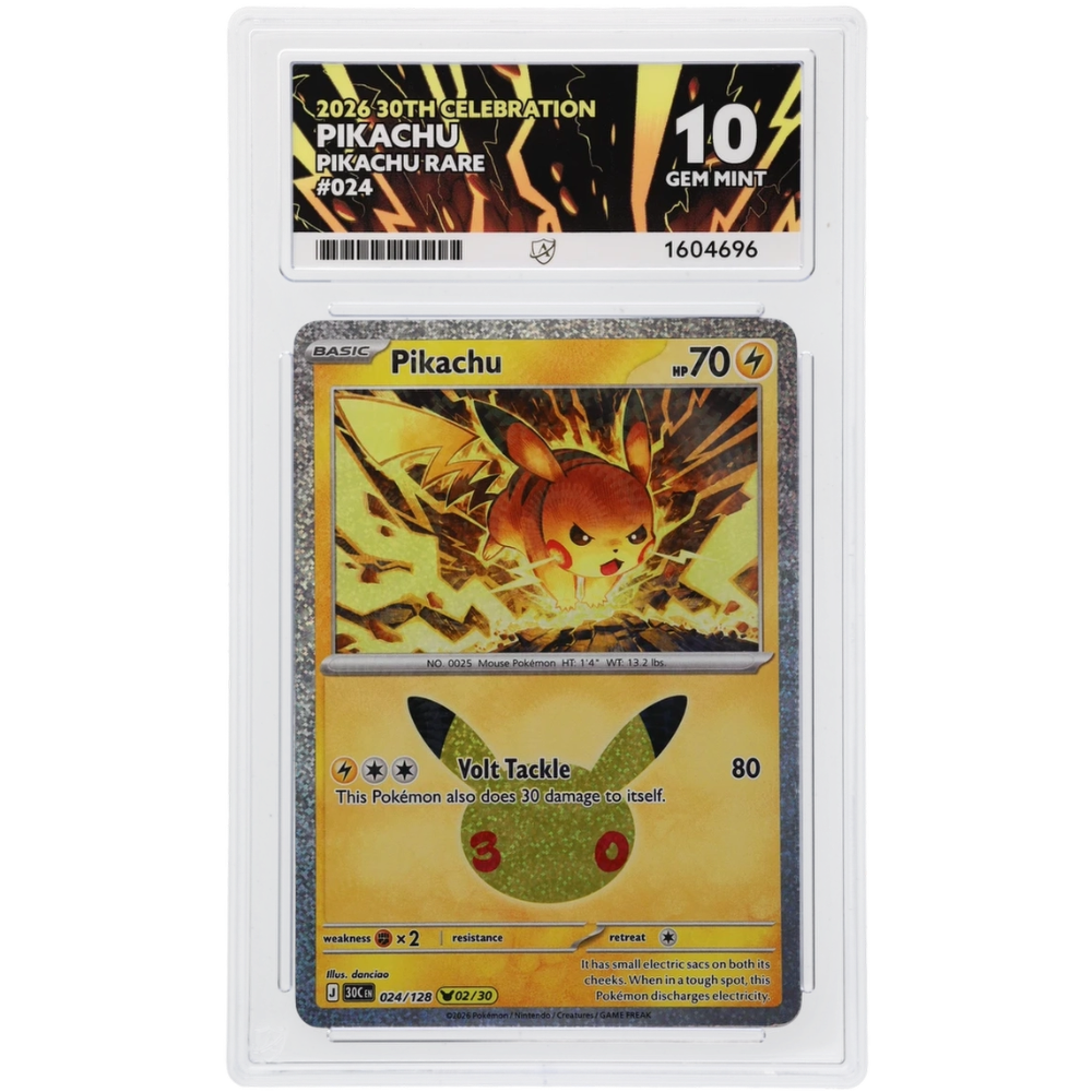 Pikachu #024/128 Pikachu Rare ACE 10 - Front