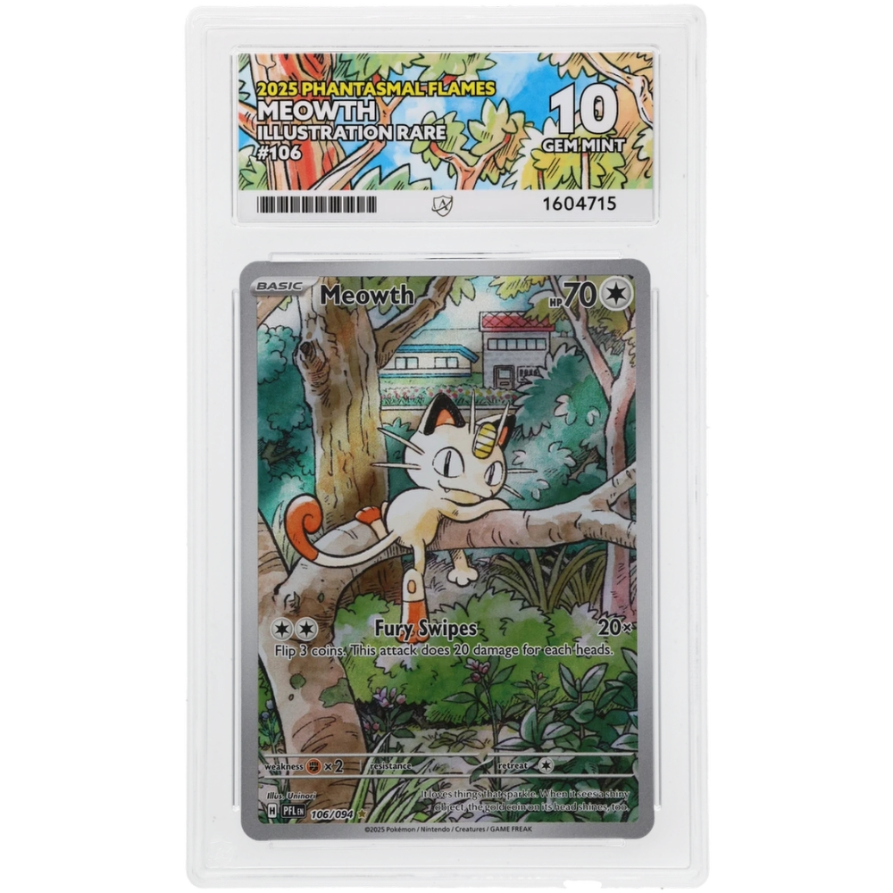 Meowth #106/094 Illustration Rare ACE 10 - Front
