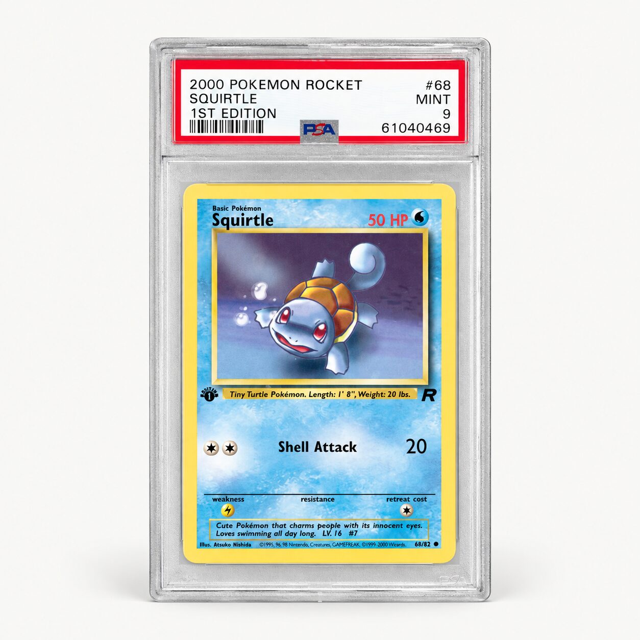 SQUIRTLE #68 1ST EDITION PSA 9