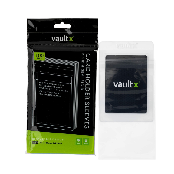 Vault X Card Holder Sleeves – 100 stk. | Til Toploaders & Semi-Rigid (86 x 127 mm)