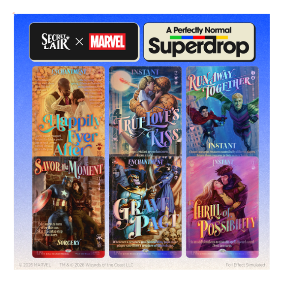 Secret Lair x Marvel: True Believers in Love Foil Edition