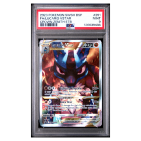 FA/LUCARIO VSTAR #291 CROWN ZENITH ETB PSA 9 - Front