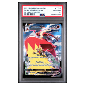 FA/BLAZIKEN VMAX #TG15 SILVER TEMPEST PSA 10 - Front