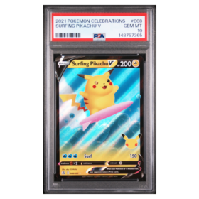 SURFING PIKACHU V #008 PSA 10 - Front