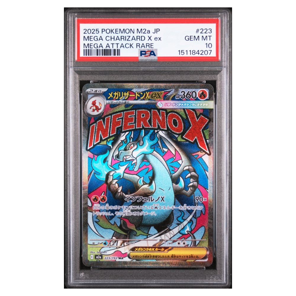 MEGA CHARIZARD X ex #223 MEGA ATTACK RARE PSA 10 - Front
