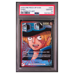 SABO #004 ALTERNATE ART PSA 10 - Front