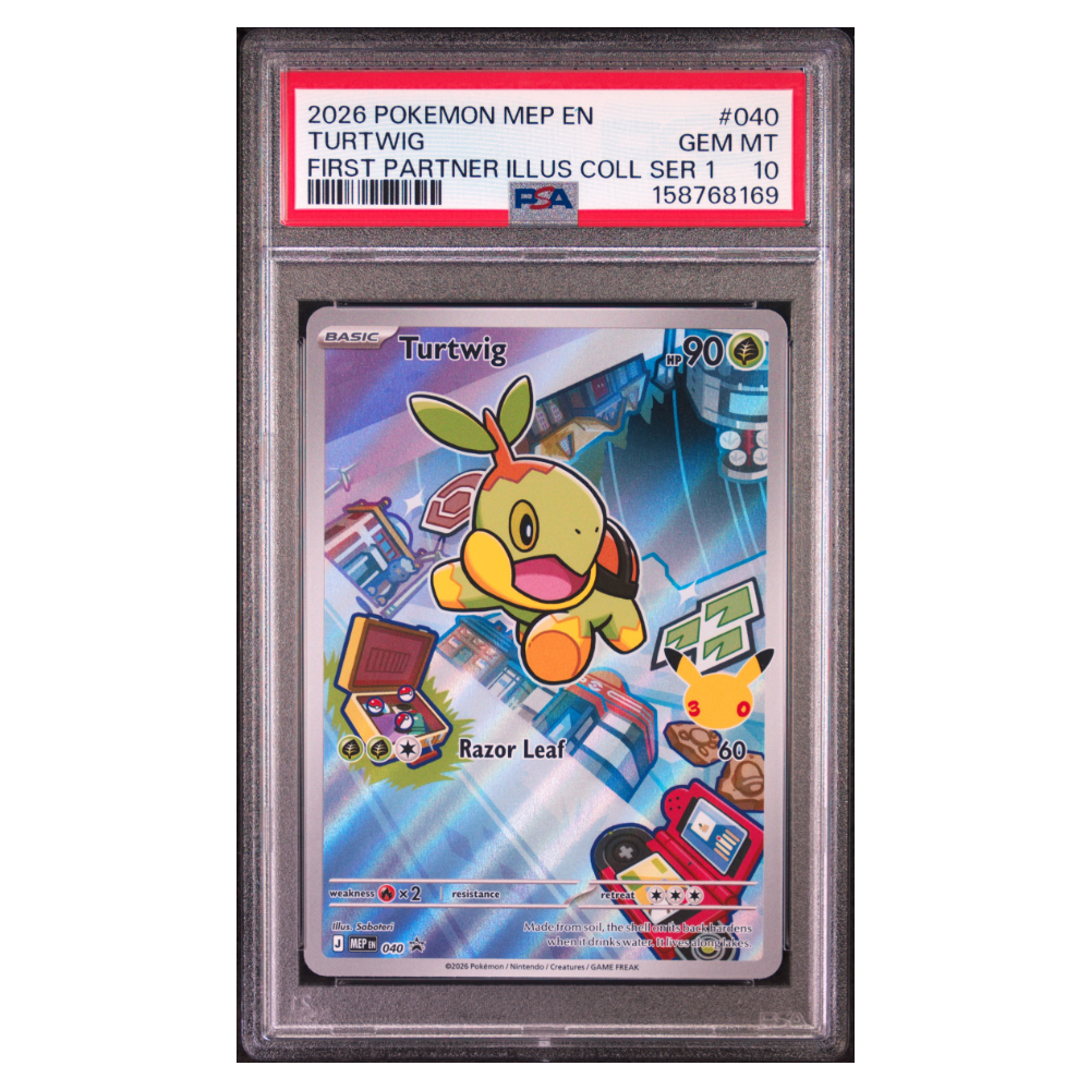 TURTWIG #040 FIRST PARTNER ILLUS COLL SER 1 PSA 10 - Front