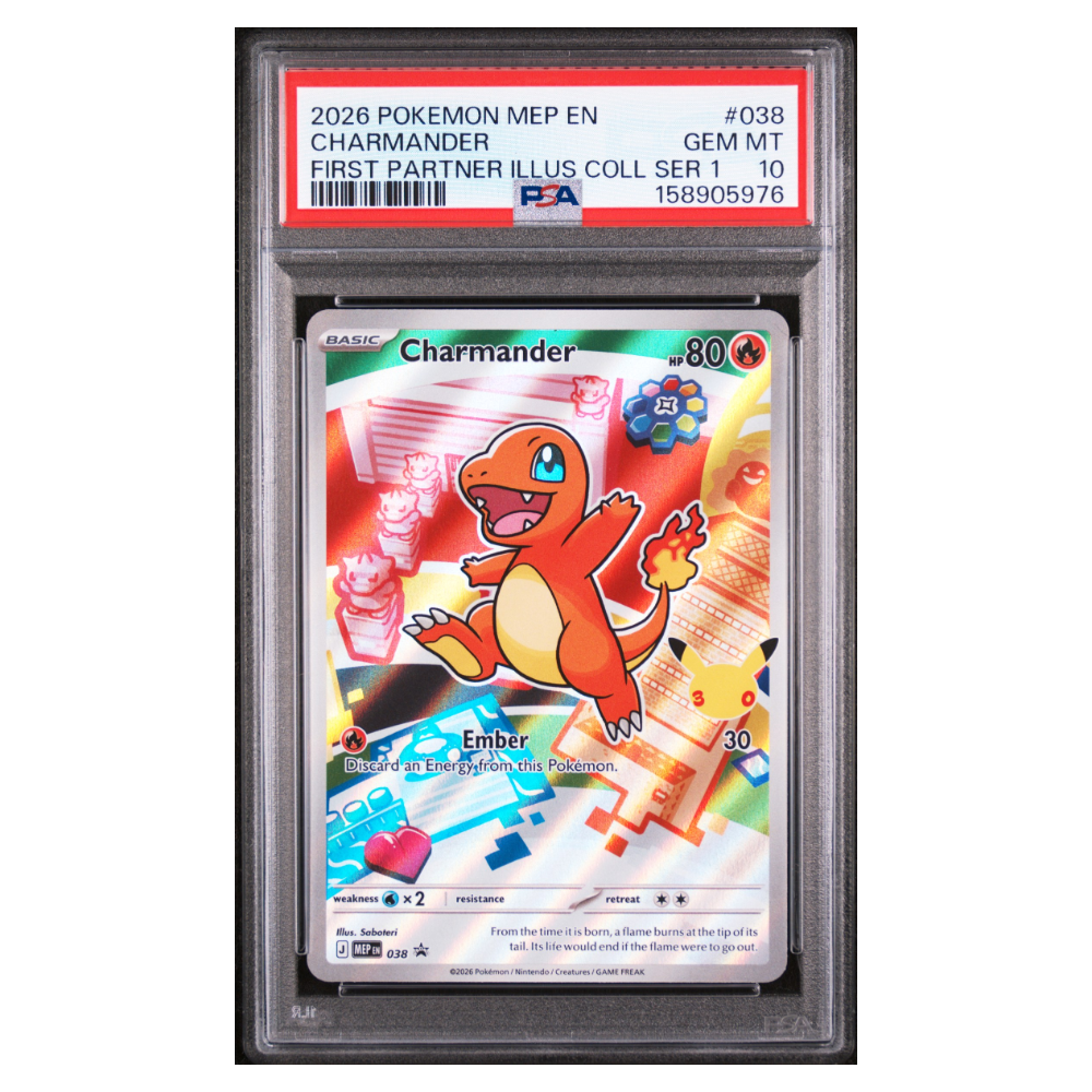 CHARMANDER #038 FIRST PARTNER ILLUS COLL SER 1 PSA 10 - Front
